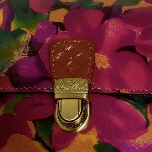 🆕 PATRICIA NASH "BLOOM ROMANCE" BROWN LEATHER CROSSBODY BAG WITH FLORAL DESIGNS - Picture 11 of 14
